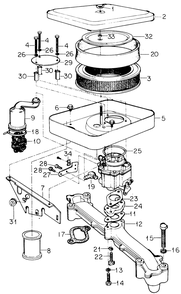 Part Location Diagram of ME-140-1496-01 Cub Cadet Element, Air Filter Pre-Cleaner
